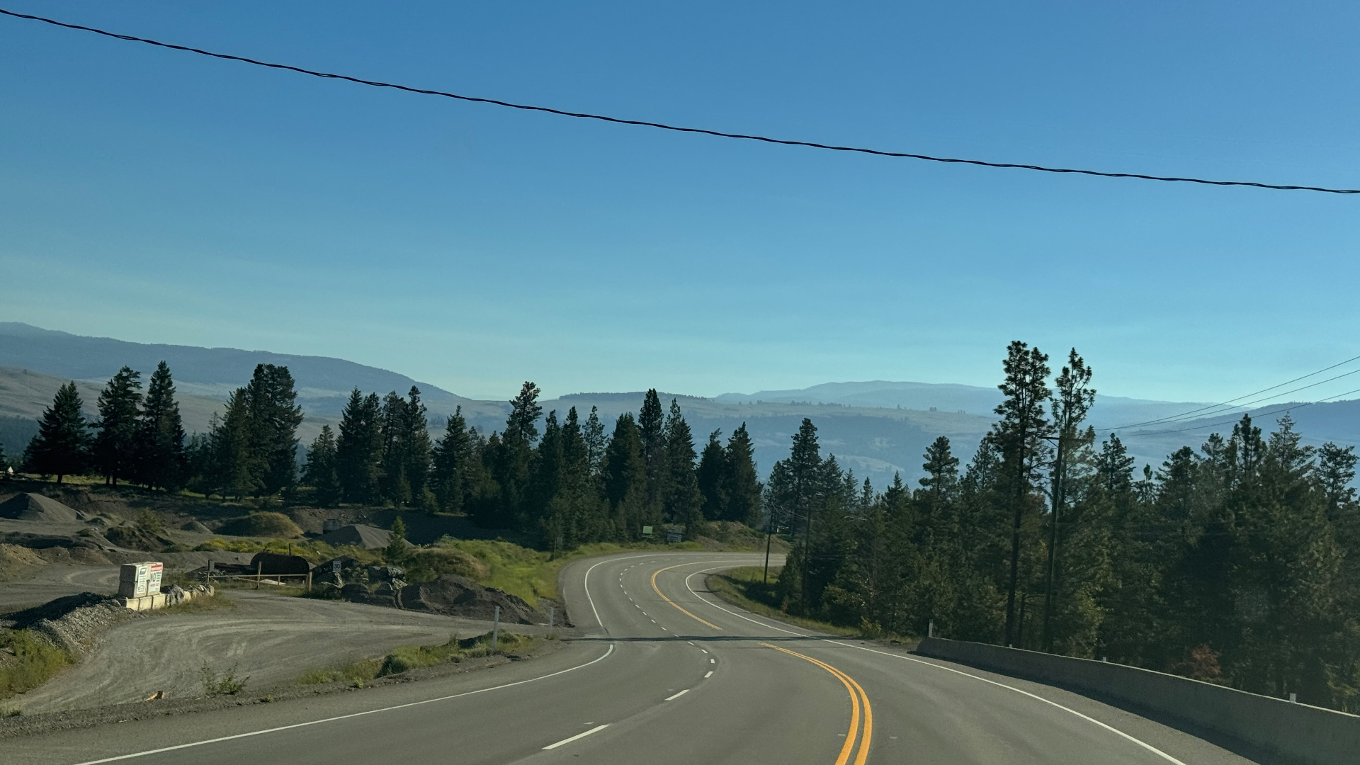 Highway 3 curving down into the Similkameen valley